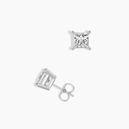 Aretes clásicos de 14 KW de 4 puntas y 1,00 quilates con presión media