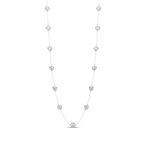 Collar clásico de diamantes de 3,00 quilates con 13 piedras de 14 KW