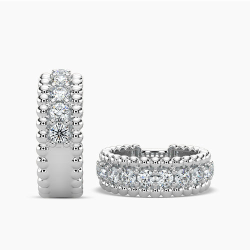 Banda de diamantes con cuentas de 1,00 quilates y 14 quilates