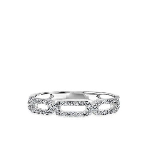Anillo de diamantes con clip de papel de 14 KW y 0,25 quilates
