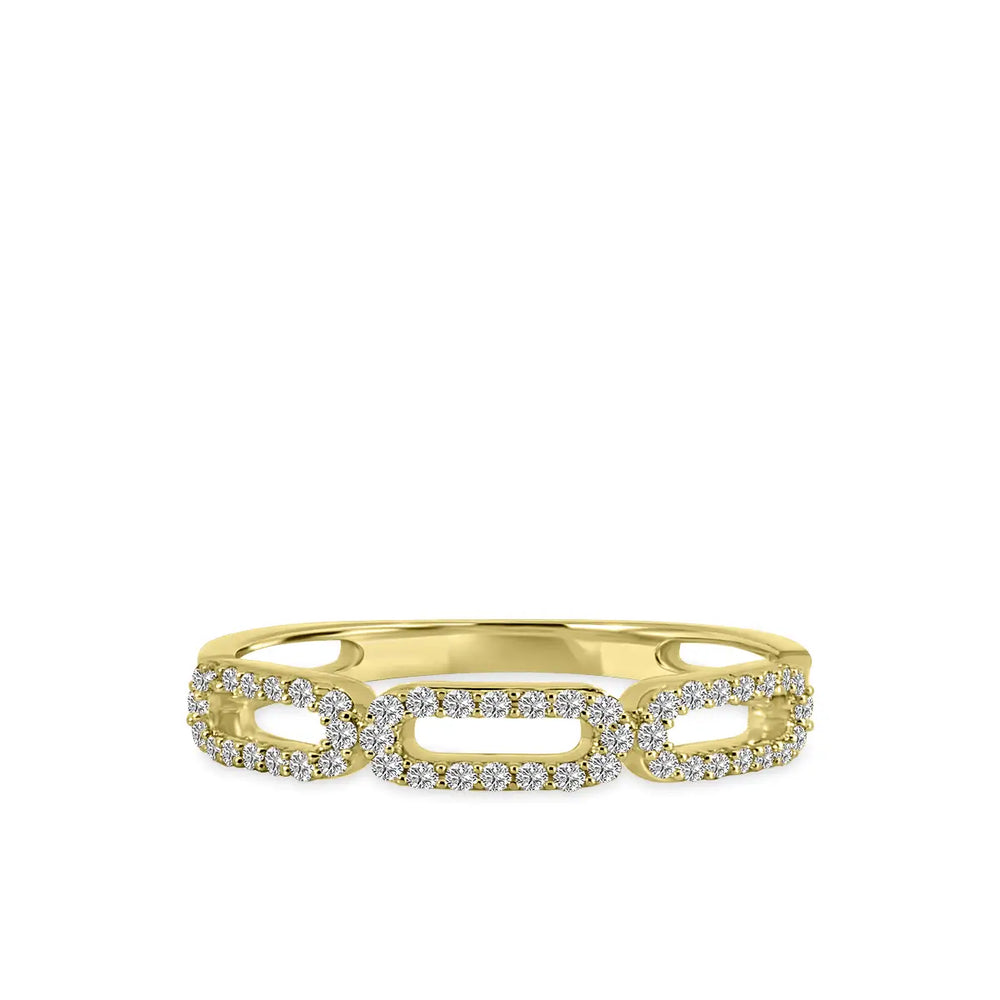 Anillo de diamantes con clip de papel de 14 KW y 0,25 quilates