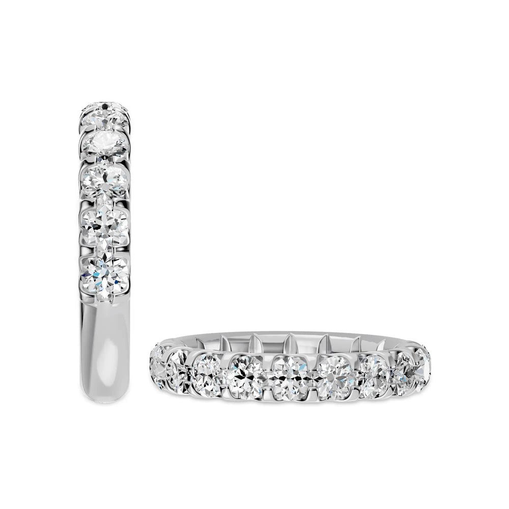 Anillo de diamantes de 14 quilates y 1,50 quilates engastado en forma de U