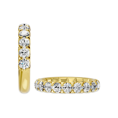 Anillo de diamantes de 14 quilates y 1,50 quilates engastado en forma de U