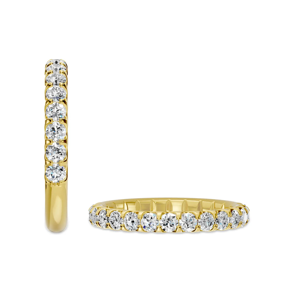 Anillo de diamantes de 14 KW y 0,75 quilates en engaste en U