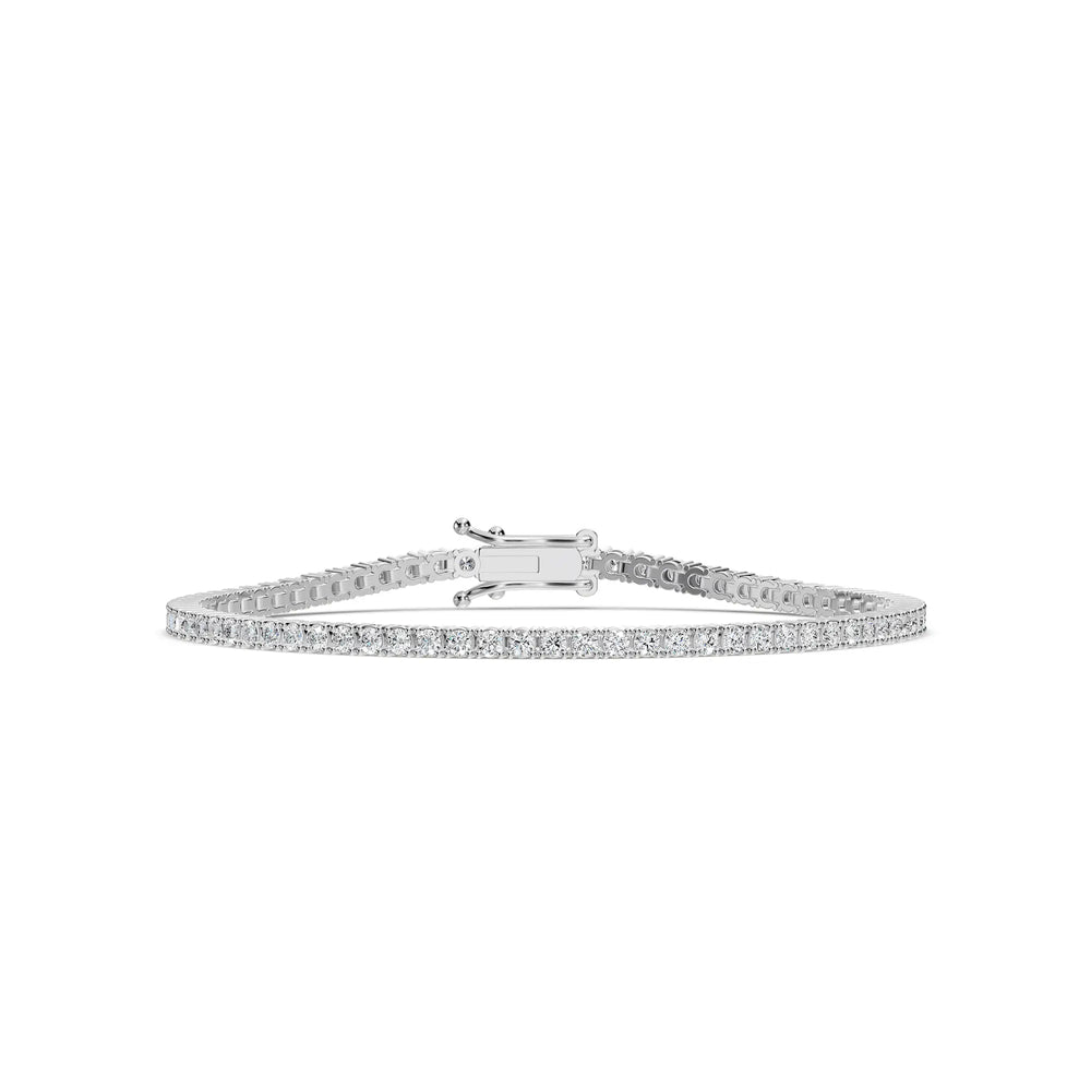 Pulsera de tenis clásica de diamantes de 2,00 quilates con 4 puntas y 14 quilates