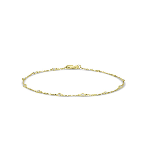 Pulsera de diamantes de 14 KW y 0,25 quilates por yarda con 10 unidades