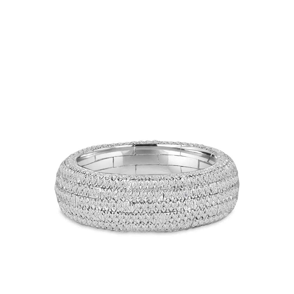 Anillo clásico de abrazo de 18 KW y 0,88 quilates de diámetro Gh;Vs
