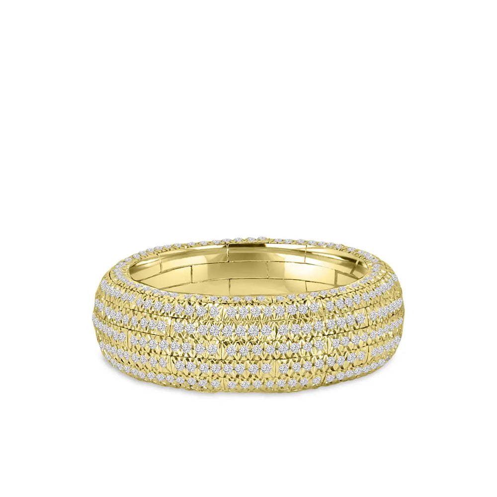 Anillo clásico de abrazo de 18 quilates y 0,9 quilates de diámetro Gh;Vs