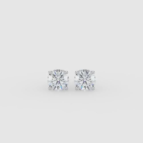 Arete clásico de 14 quilates con 4 puntas y 1,00 quilates de peso total con SB